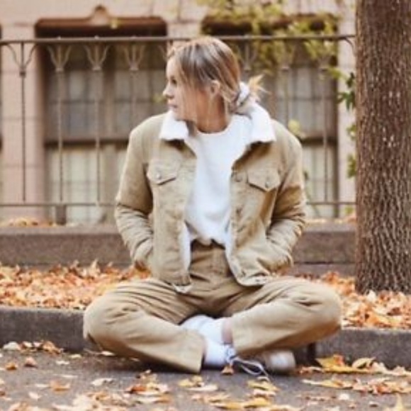 NWOT tan Shaine corduroy fur jacket - Picture 3 of 4